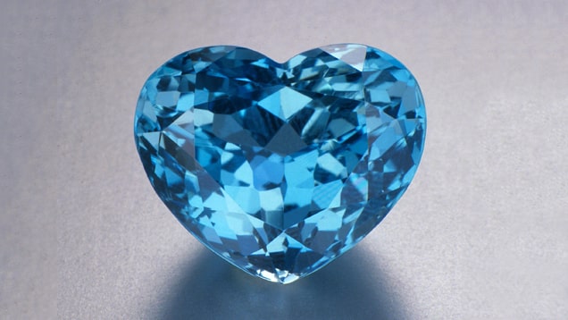 Aquamarine, heart-shape, from Brazil, 32.10 cts