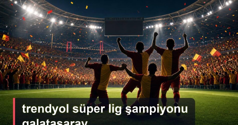 Galatasaray’ın şampiyonluk sevincini simgeleyen stadyum sahnesi