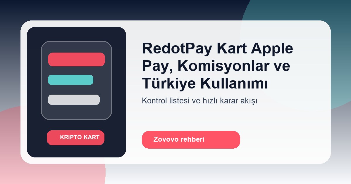 RedotPay kart karar rehberi infografiği
