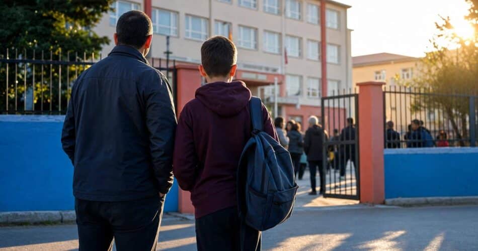 2026 LGS merkezi sınavı 1 milyondan fazla öğrencinin katılımıyla başladı 1 LGS merkezi sınavı sabahı okul girişinde öğrenciler ve veliler bekliyor.
