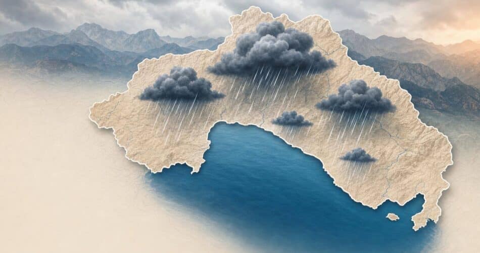 Antalya’nın İç Kesimleri İçin Kuvvetli Yağış Uyarısı Yayımlandı 1 Antalya iç kesimleri için kuvvetli yağış uyarısını gösteren sade meteoroloji haritası