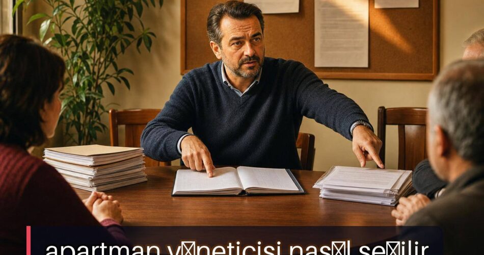 apartman yöneticisi nasıl seçilir sürecini anlatan toplantı sahnesi