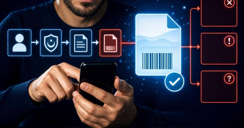 Askerlik Durum Belgesi Nasıl Alınır? e-Devlet Tecil ve Yoklama Kontrol Rehberi 1 askerlik durum belgesi nasıl alınır e-devlet sürecini gösteren, telefonla işlem yapan kişinin olduğu görsel.