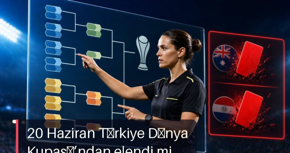20 Haziran Türkiye Dünya Kupası’ndan elendi mi sorusu için grup çıkış karar ağacı ve kırmızı uyarı vurgulu görsel.