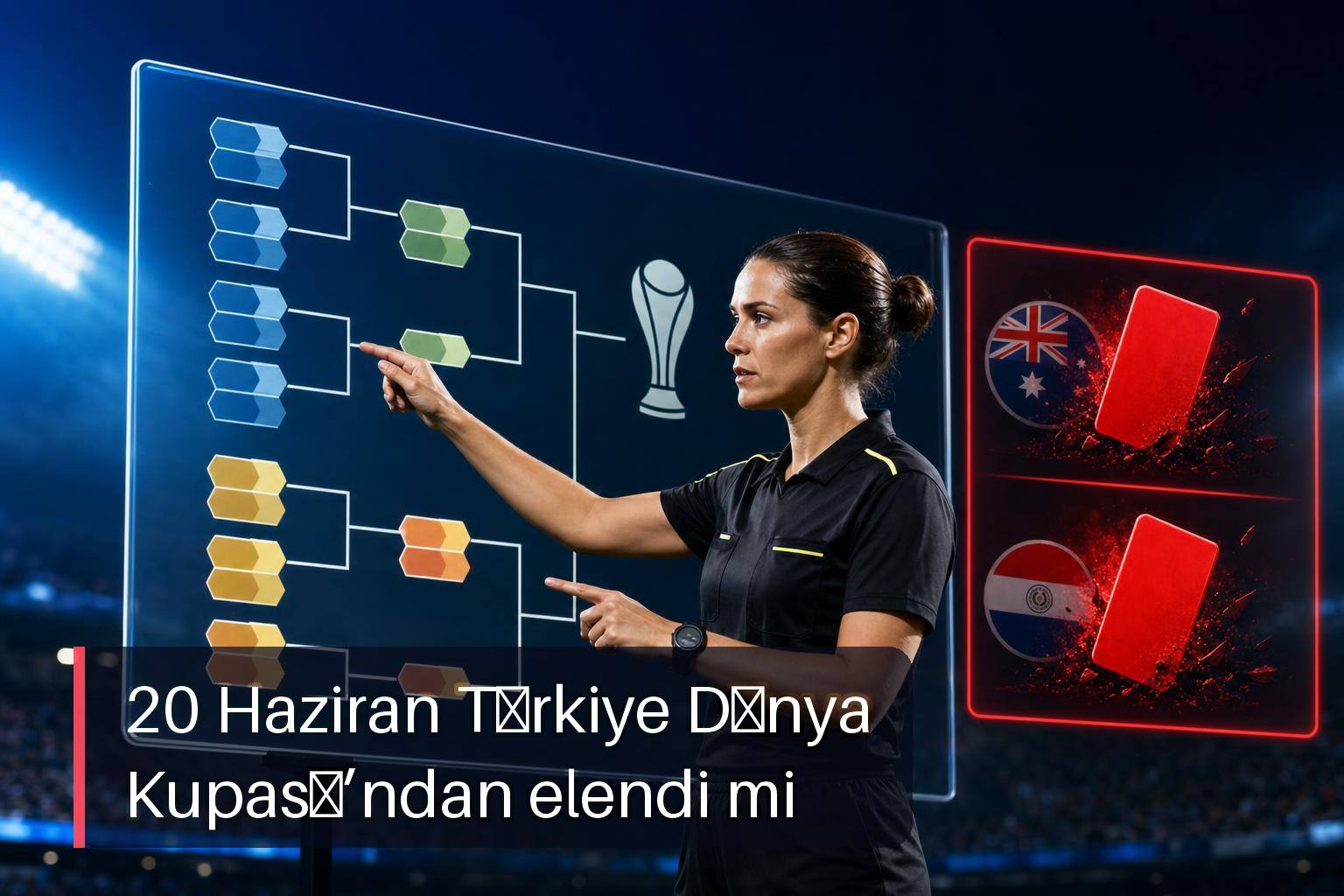 20 Haziran Türkiye Dünya Kupası’ndan elendi mi sorusu için grup çıkış karar ağacı ve kırmızı uyarı vurgulu görsel.