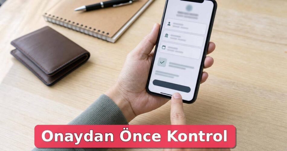 FAST ile Gönderilen Para İptal Edilir mi? Yanlış IBAN, İade Talebi ve Banka Süreci 1 Mobil bankacılıkta FAST işlemi onayı öncesi bilgileri kontrol eden kişi