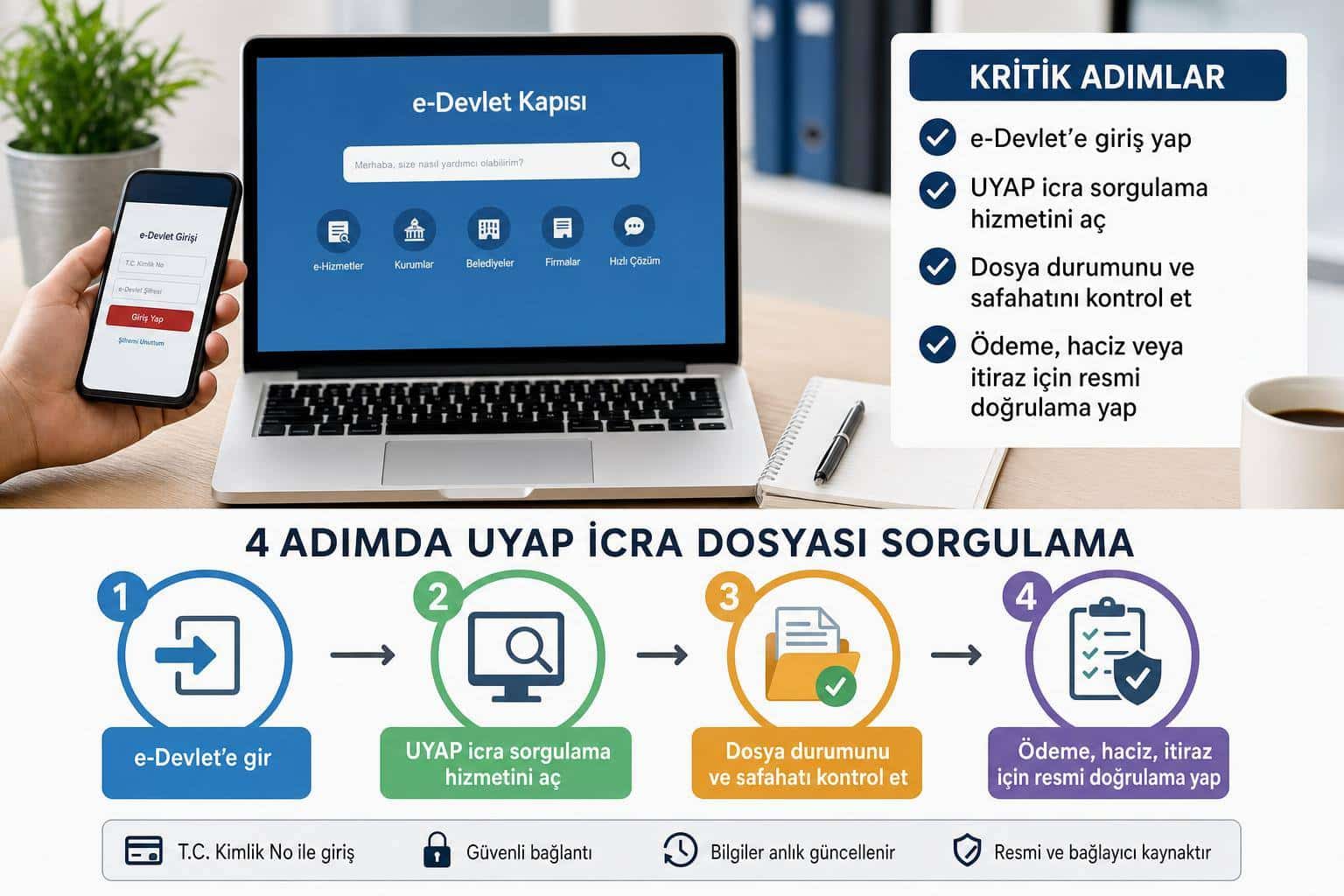 icra dosyası e devlet sorgulama hakkında görsel özet