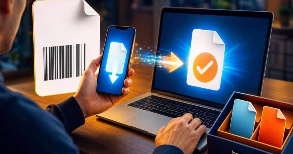İkametgâh Belgesi Nasıl Alınır? e-Devlet Yerleşim Yeri Belgesi Rehberi 1 İkametgah belgesi nereden alınır sorusuna uygun olarak e-Devlet'te belge indiren bir kişinin elleri.