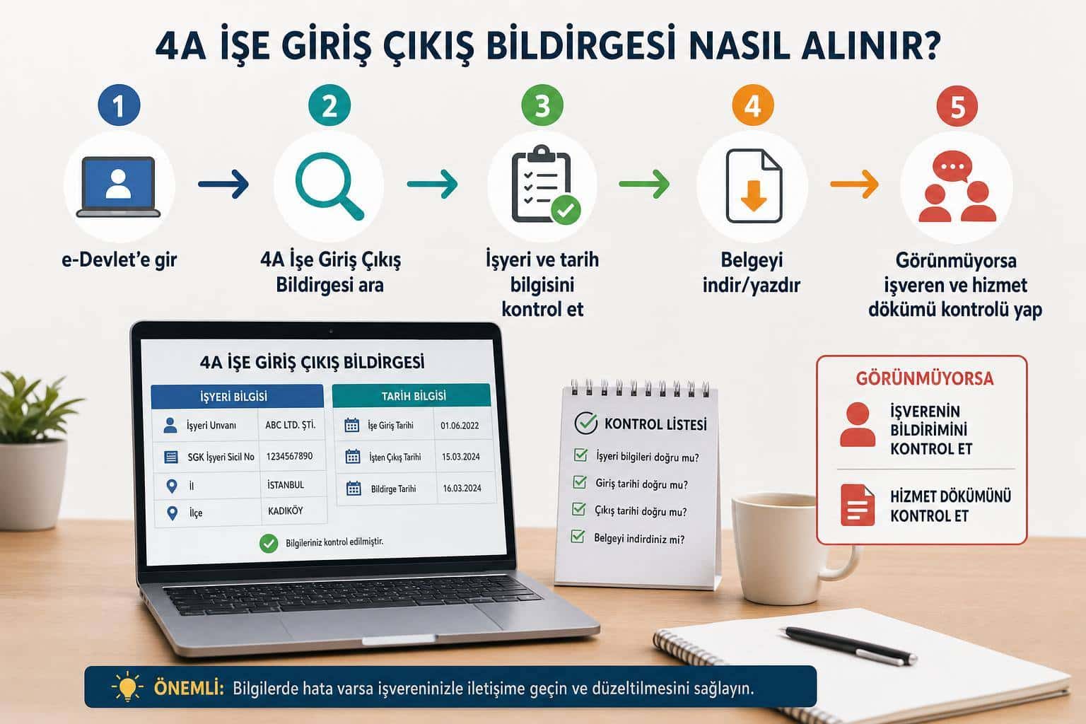 sgk işe giriş bildirgesi e-devlet hakkında görsel özet