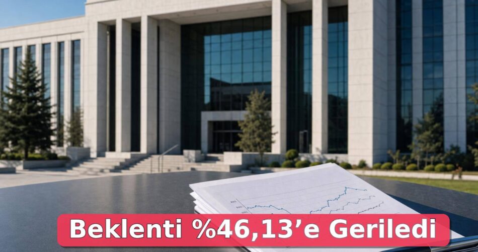 TCMB verilerine göre hanehalkının enflasyon beklentisi geriledi 1 Logo görünmeyen merkez bankası binası önünde ekonomi raporu detayı