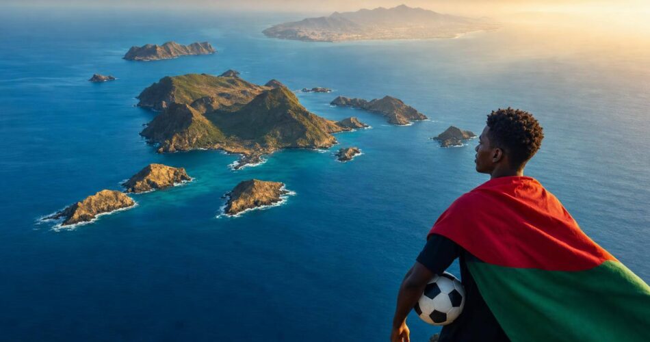 Yeşil Burun Adaları Nerede? Cape Verde Ülke ve Milli Takım Rehberi 1 yeşil burun adaları için Batı Afrika açıklarında Cabo Verde takımadalarını ve futbol bağlamını gösteren görsel.