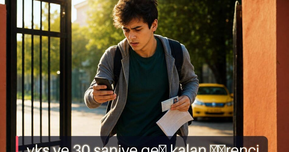 YKS’ye Geç Kalınca Ne Olur? TYT Kapı Kapanış Saati, Kimlik ve Sınav Günü Kuralları 1 yks ye 30 saniye geç kalan öğrenci okul kapısında kimlik ve sınav giriş belgesiyle koşuyor