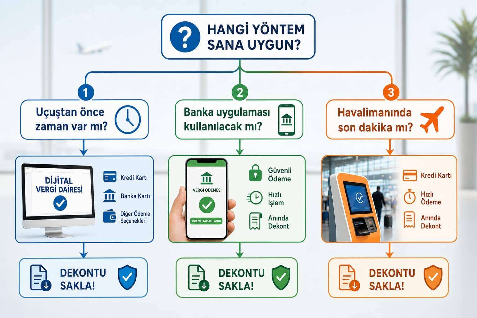 yurt dışı çıkış harcı nasıl ödenir hakkında görsel özet