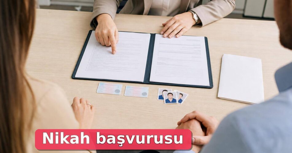 Nikah Başvurusu Nasıl Yapılır? Belediye Randevusu, Gerekli Belgeler ve Sağlık Raporu 1 Belediye nikah başvurusu için masada hazırlanan kimlik, fotoğraf ve belge klasörü