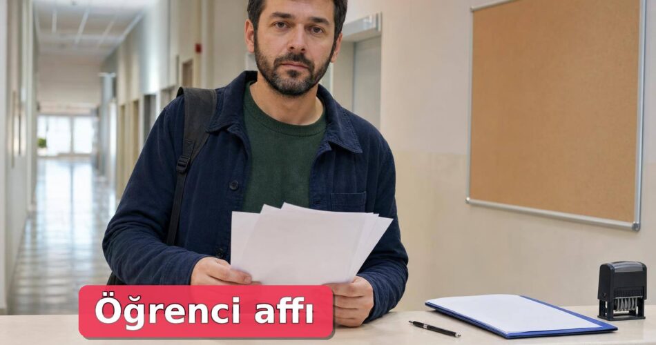 Öğrenci Affı Nedir? Kimleri Kapsar, Başvuru Süreci Nasıl İşler? 1 Üniversite öğrenci işleri masasında başvuru evrakıyla bekleyen kişi