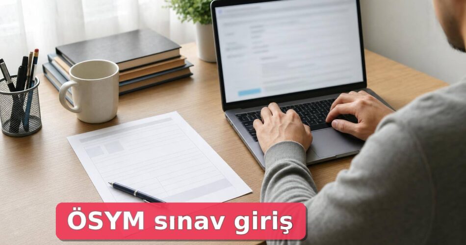 ÖSYM, 2026 sınav giriş belgelerinin erişime açıldığını duyurdu 1 Dizüstü bilgisayarda sınav giriş belgesini kontrol eden aday