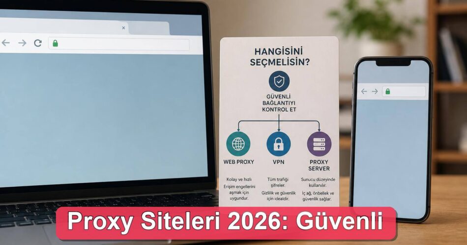 Proxy Siteleri 2026: Ücretsiz Web Proxy Karşılaştırması 1 Proxy Siteleri 2026: Web Proxy, VPN ve Güvenli Seçim Rehberi