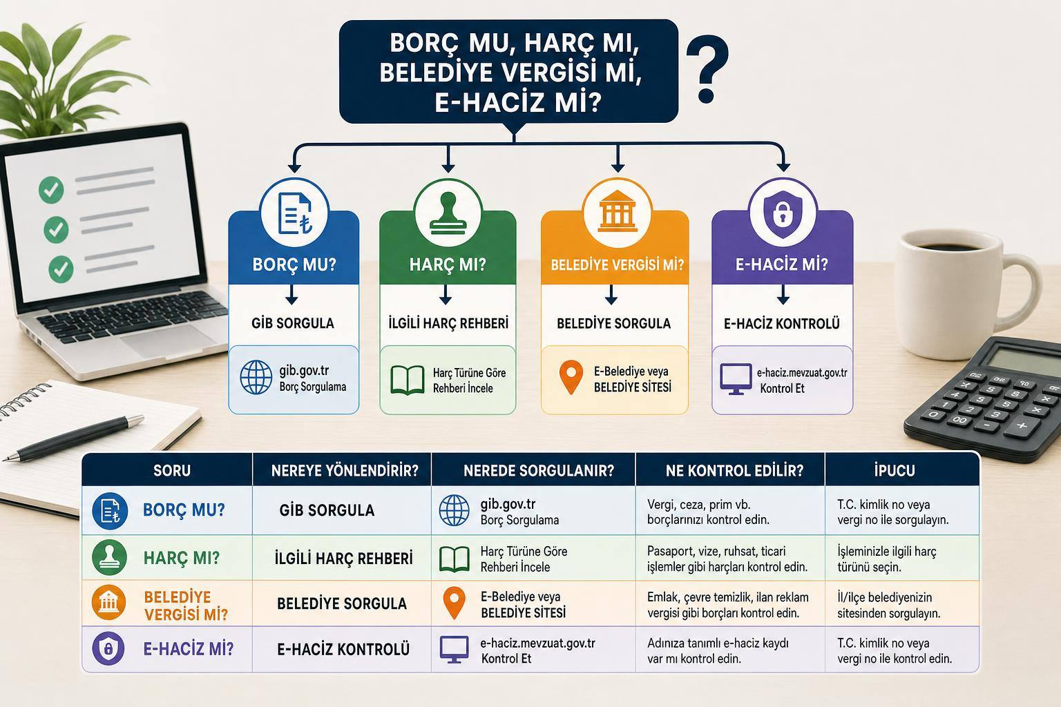 Vergi Dairesi Ne İş Yapar? Online İşlemler ve Borç Sorgulama Rehberi 2 dijital vergi dairesi hakkında görsel özet