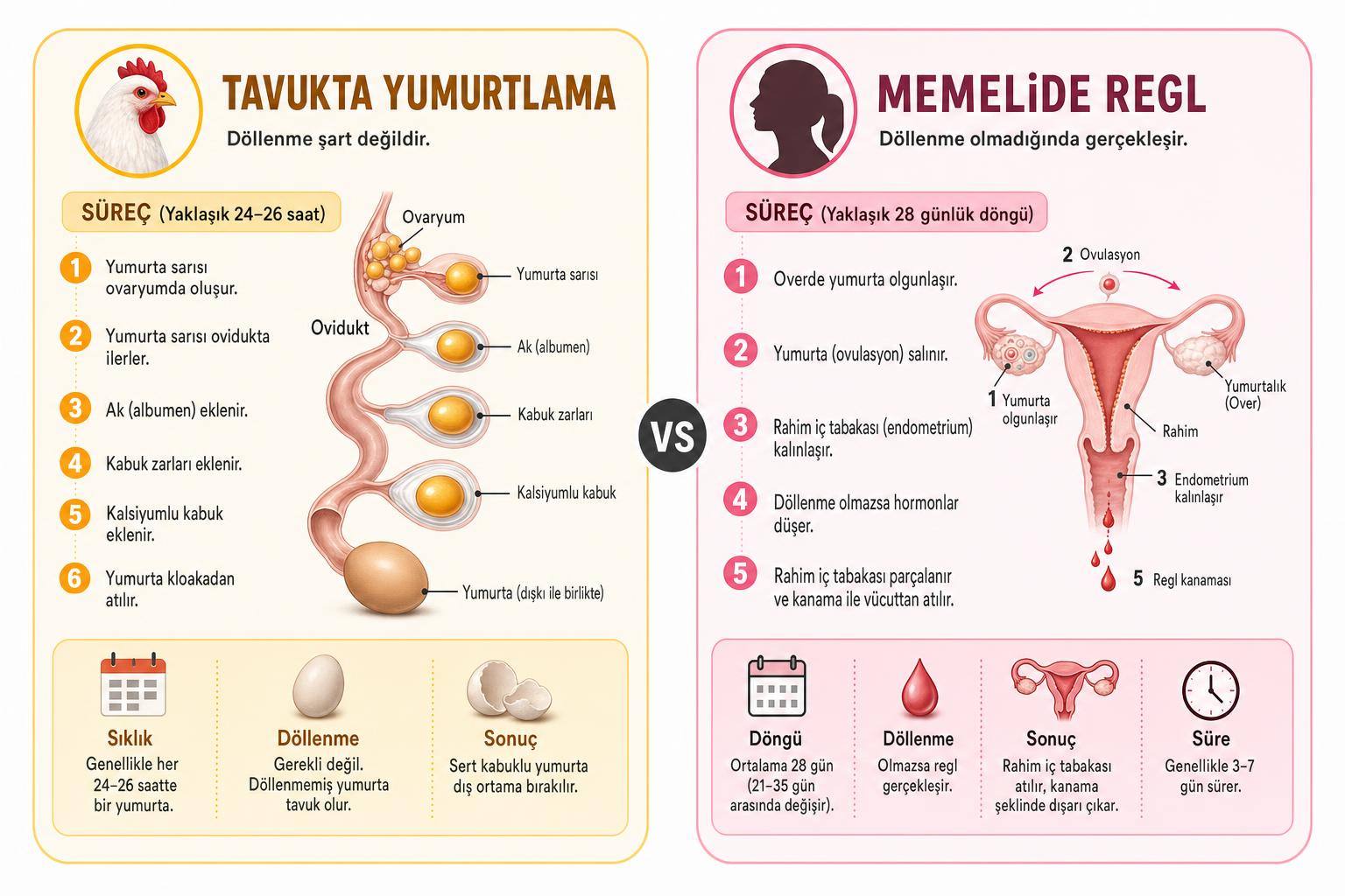 Yumurta Tavukların Regli Mi? Bilimsel Olarak Ne Anlama Geliyor? 2 yumurta tavuğun reglidir hakkında görsel özet