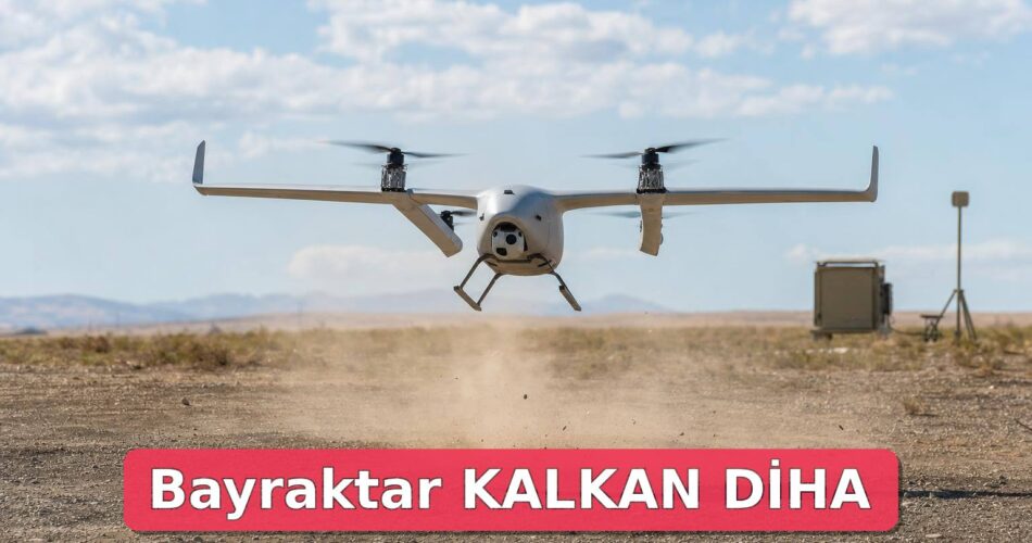 Bayraktar KALKAN DİHA Nedir? Özellikleri ve Nasıl Çalışır? 1 Açık arazide dikey kalkış yapan sabit kanatlı VTOL insansız hava aracı ve yer kontrol istasyonu