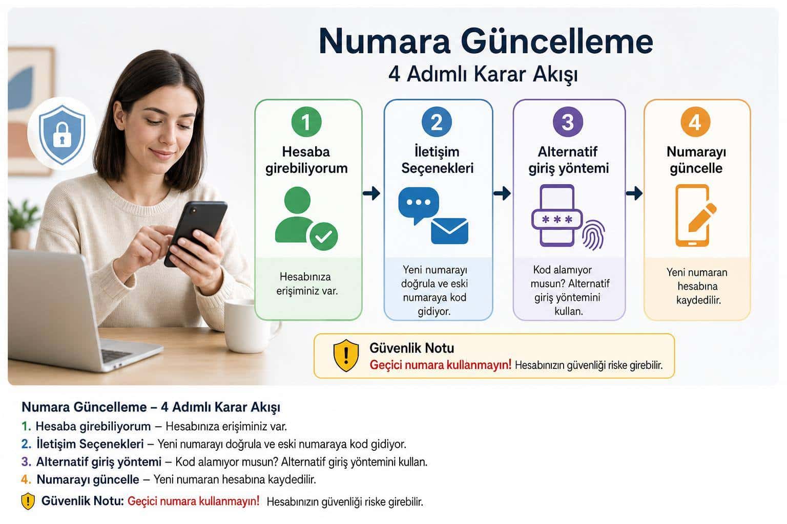 e-Devlet Telefon Numarası Nasıl Değiştirilir? İletişim Bilgisi Güncelleme ve Giriş Sorunu Rehberi 2 e devlet telefon değiştirme hakkında görsel özet