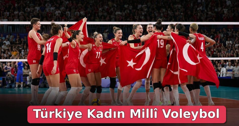 Filenin Sultanları 2026 Milletler Ligi Finaline Nasıl Yükseldi? 1 Türkiye Kadın Millî Voleybol Takımı oyuncuları VNL maçının ardından Türk bayraklarıyla kutlama yapıyor.