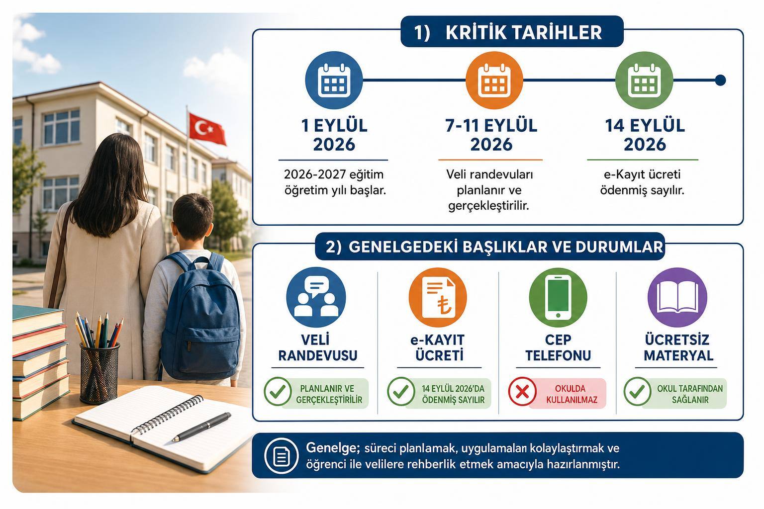 MEB’in 2026-2027 Eğitim Öğretim Yılı Genelgesi Yayımlandı 2 MEB 2026-2027 eğitim öğretim yılı genelgesi hakkında görsel özet