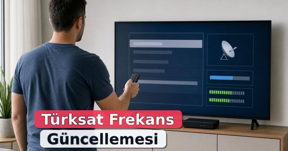Türksat Frekans Güncellemesi Nasıl Yapılır? Kanallar Gelmiyorsa Deneyebileceğiniz Yöntemler 1 Televizyonda Türksat kanal arama ayarlarını kontrol eden kişi