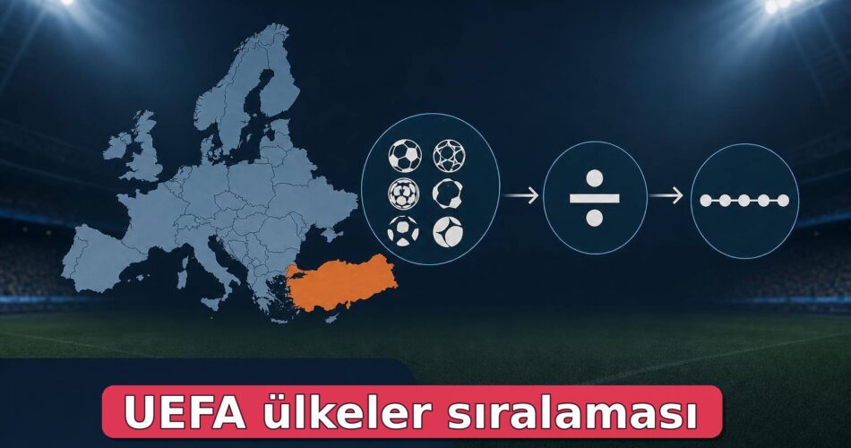 UEFA Ülke Puanı Nasıl Hesaplanır? Türkiye’nin Sıralaması Neye Göre Belirleniyor? 1 Türkiye’nin UEFA ülke puanının kulüp sonuçları ve beş sezonluk katsayıyla hesaplanmasını gösteren bilgi grafiği