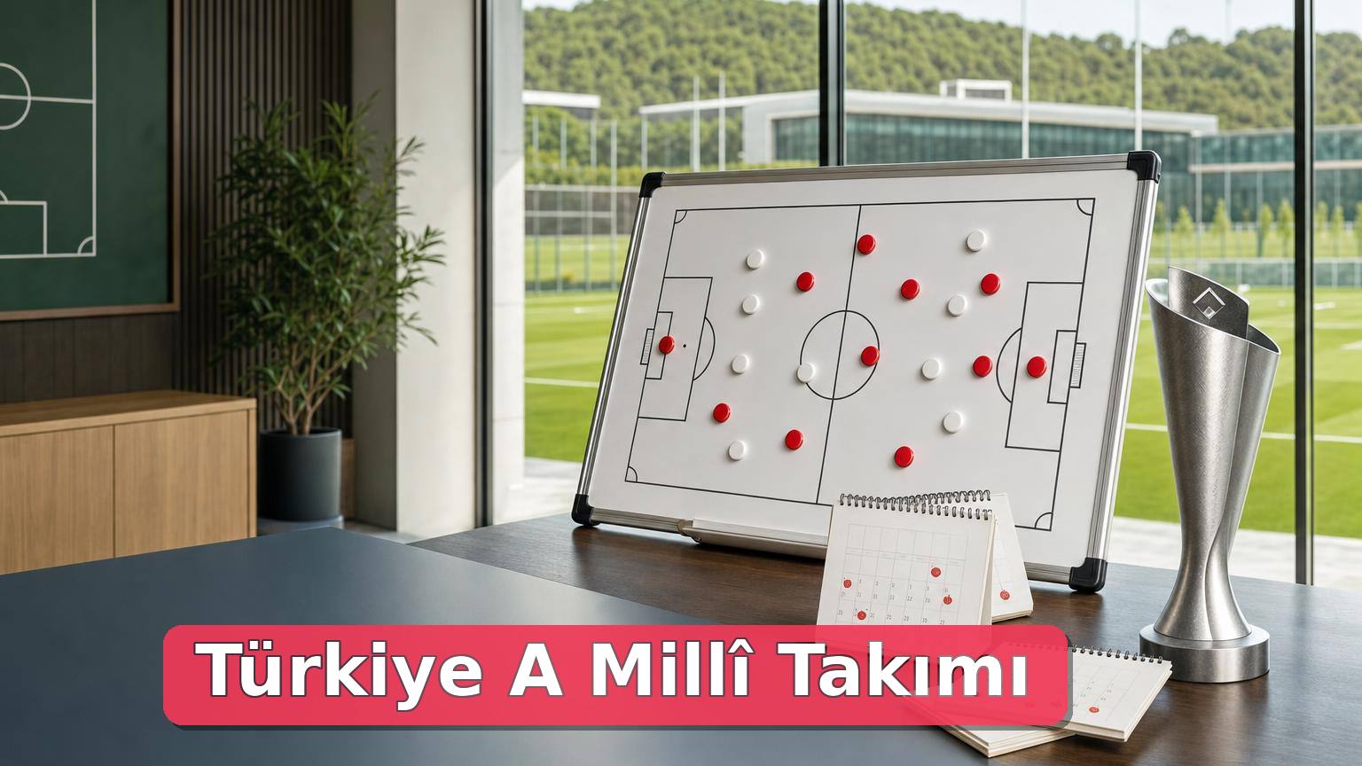 Türkiye A Millî Takımı’nın 18 Eylül 2026 tarihli aday kadrosunu simgeleyen taktik tahtası ve maç takvimi illüstrasyonu