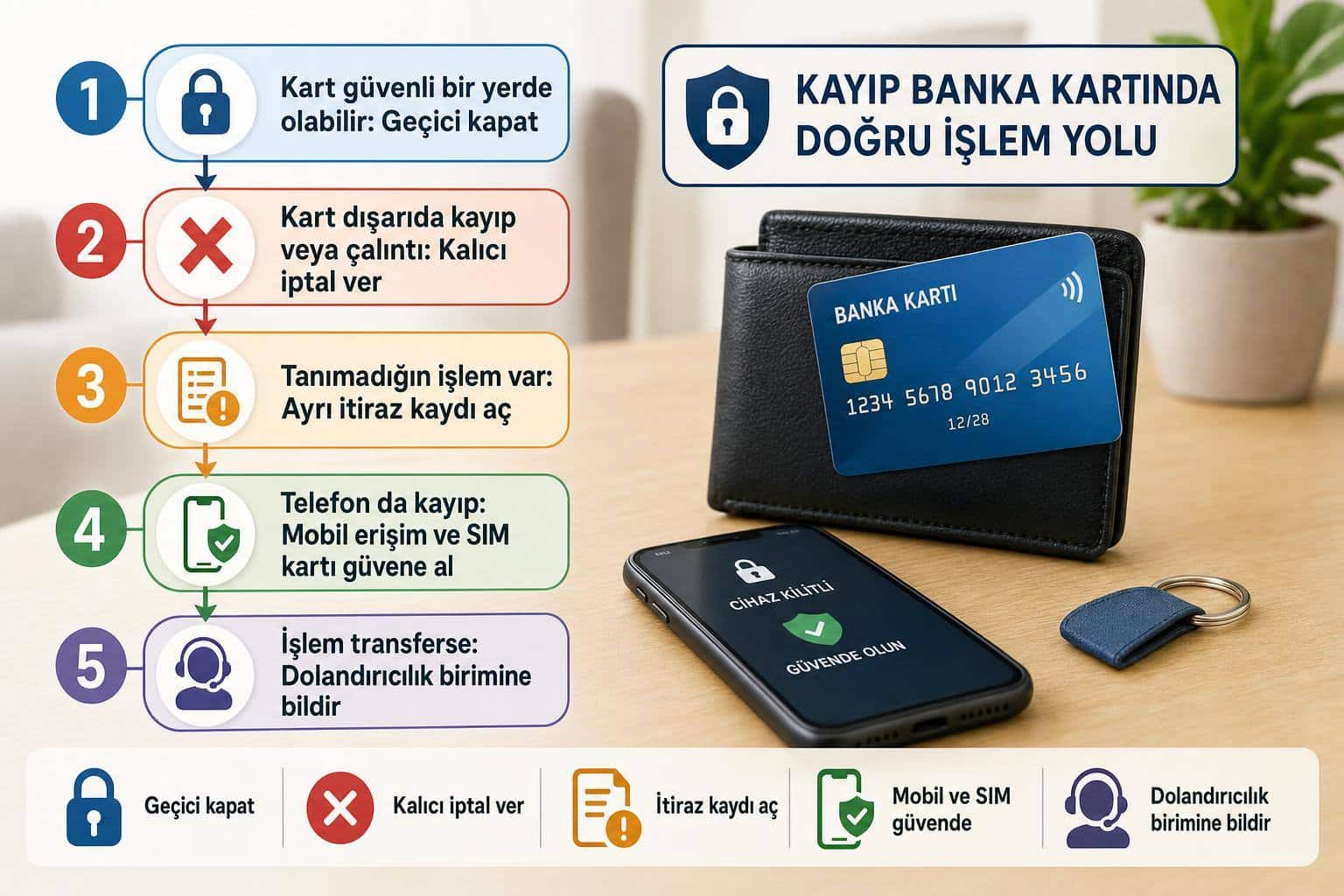 banka kartımı kaybettim hakkında görsel özet