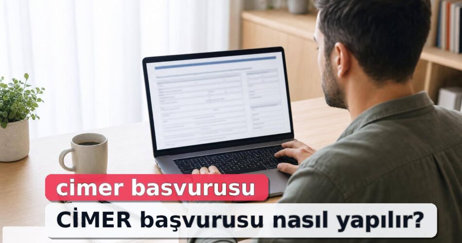 CİMER Başvurusu Nasıl Yapılır? e-Devlet’ten Şikâyet, Bilgi Edinme ve Başvuru Takibi 1 Dizüstü bilgisayardan CİMER başvuru sürecini inceleyen kullanıcı ve başvuru takibi için not defteri