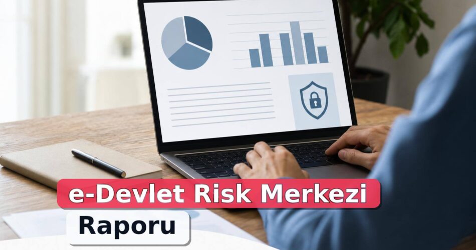 Risk Merkezi Raporu Nasıl Alınır? e-Devlet’te Kredi, Çek, Senet ve Borç Bilgisi Sorgulama 1 Dizüstü bilgisayarda nötr finansal rapor inceleyen kişi