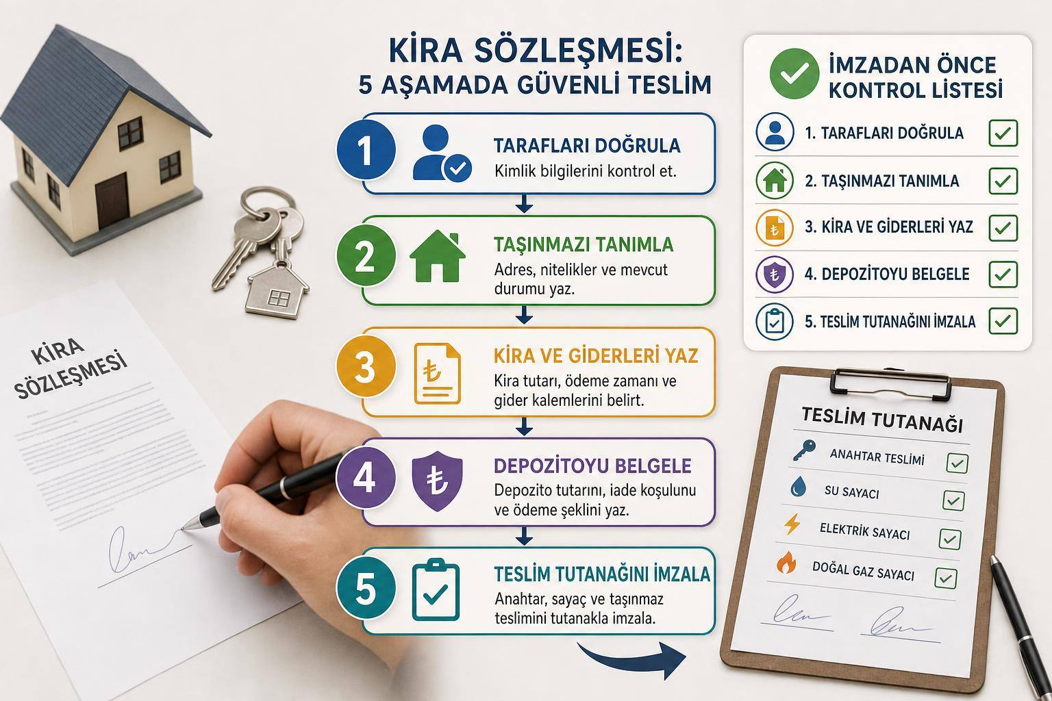 Kira Sözleşmesi Nasıl Hazırlanır? Kiracı ve Ev Sahibi İçin Zorunlu Alanlar, Depozito ve Teslim Tutanağı 2 kira sözleşmesi nasıl hazırlanır hakkında görsel özet