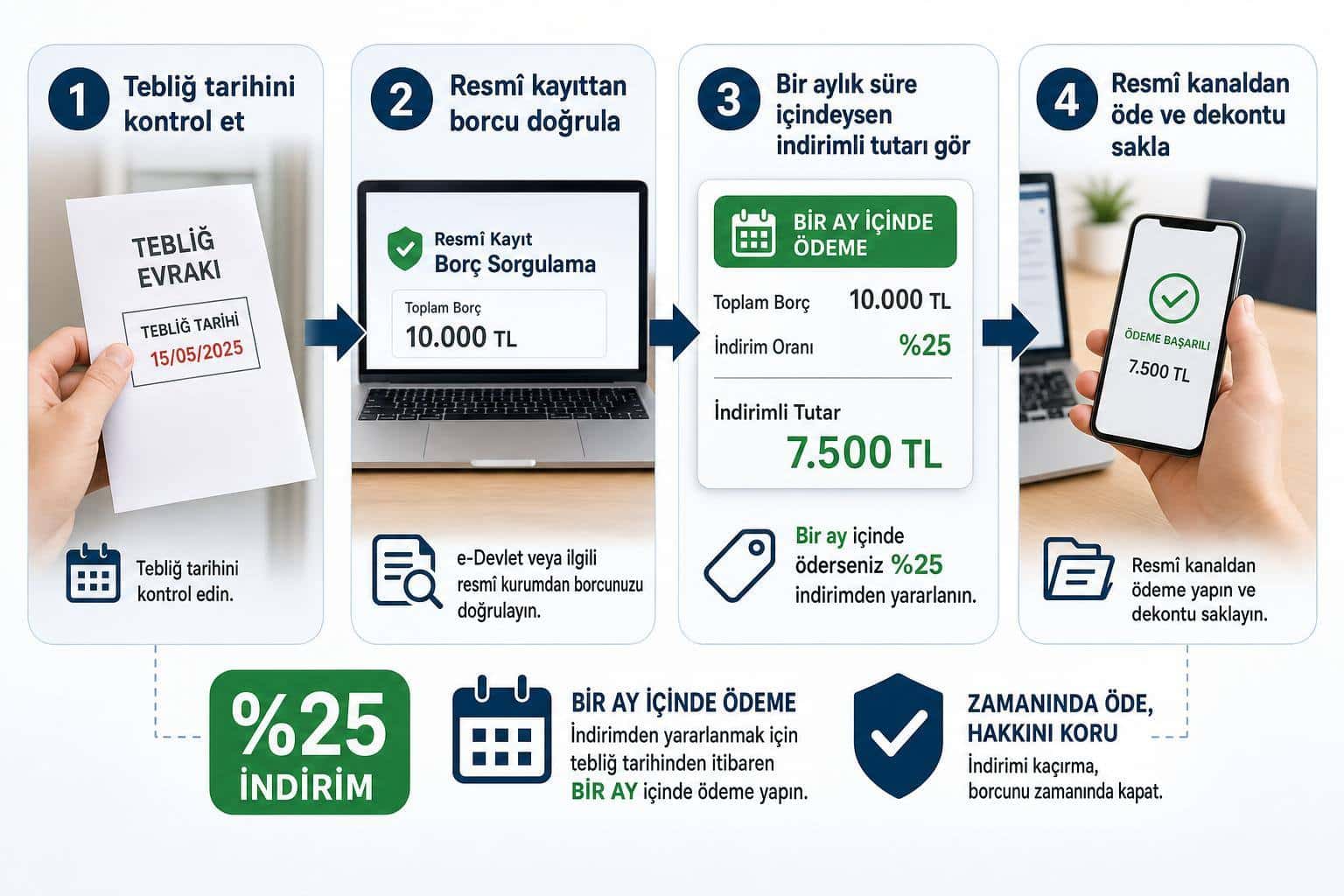 trafik cezası erken ödeme indirimi hakkında görsel özet