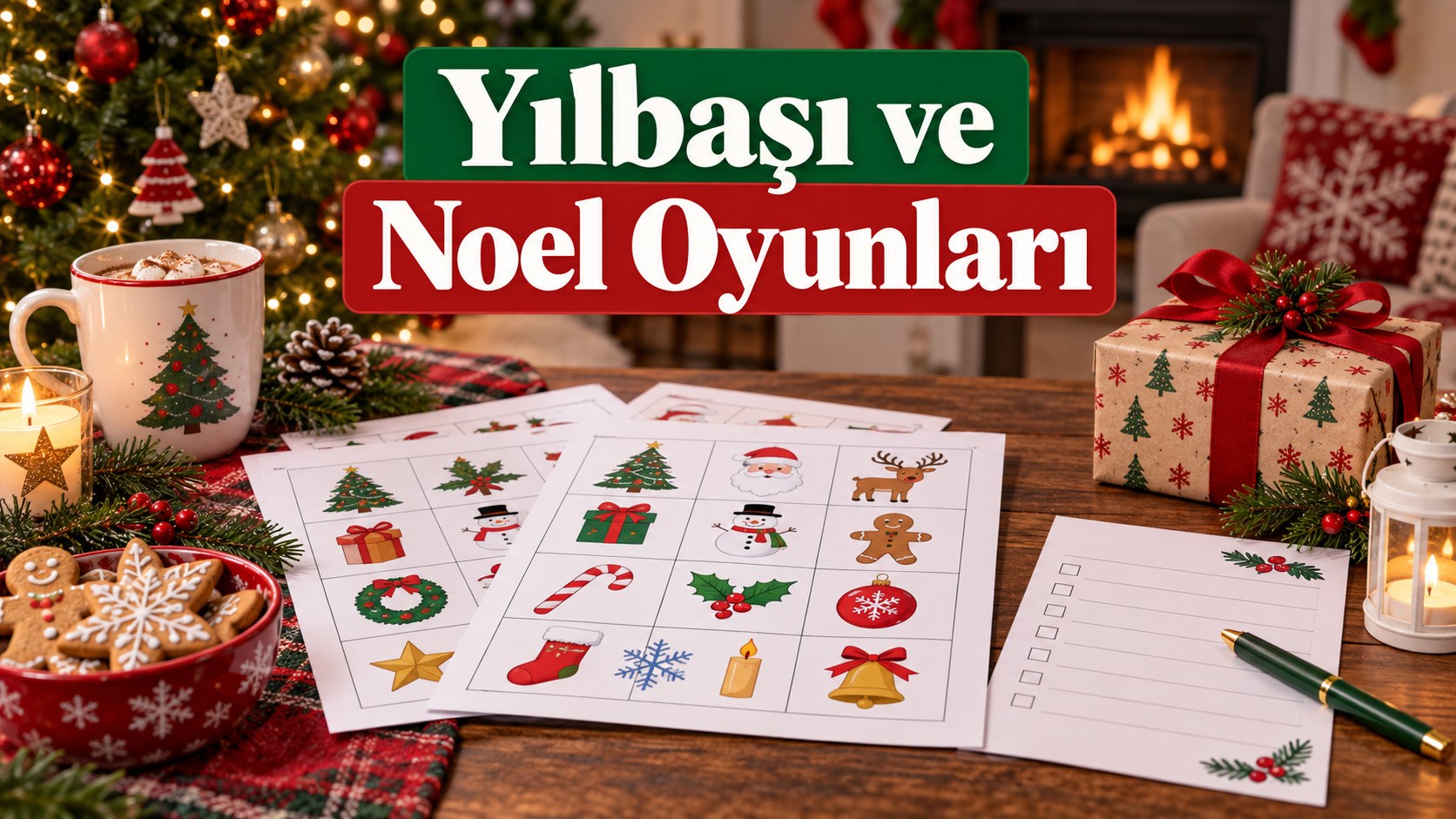 Yılbaşı ve Noel Parti Oyunları: Bingo, Hediye Çekilişi ve Hazırlık konulu temsili görsel