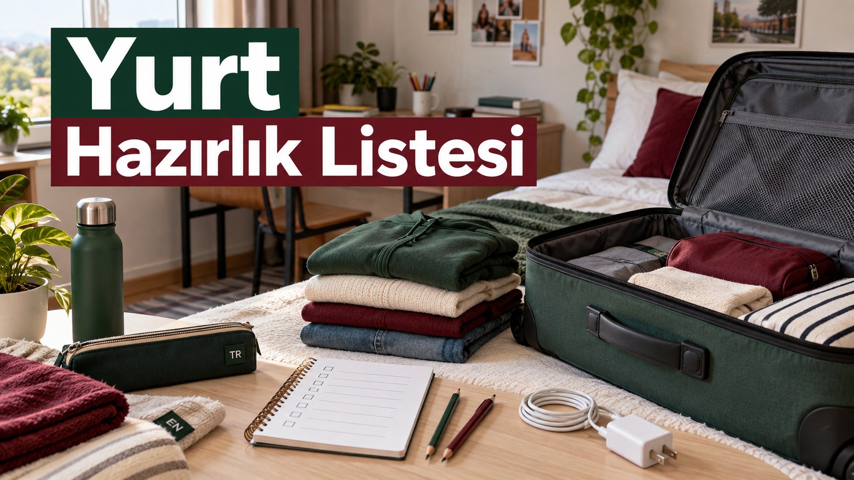 Yurda Giderken Alınacaklar Listesi: Eşya, İhtiyaç ve Bütçe Planı konulu temsili görsel
